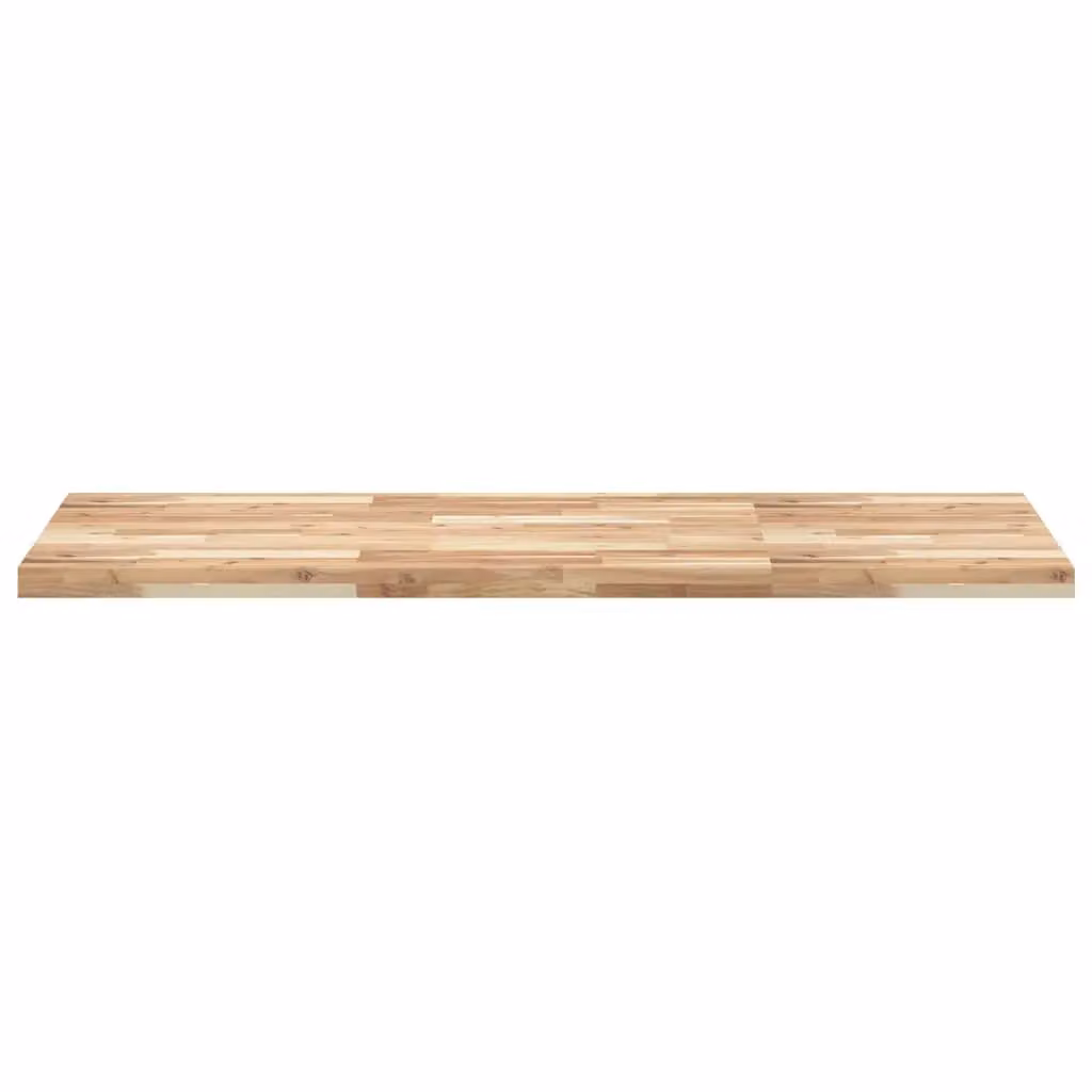 Berkfield Home Untreated Solid Acacia Wood Bathroom Vanity Countertop, Brown, W: 140 cm, D: 60 cm, H: 4 cm – 2