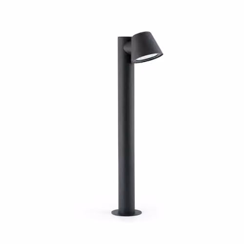 Netlighting Gina Cylinder Outdoor Bollard Light, Grey, IP44, GU10, H 70 cm x W 19 cm x D 19 cm – 1