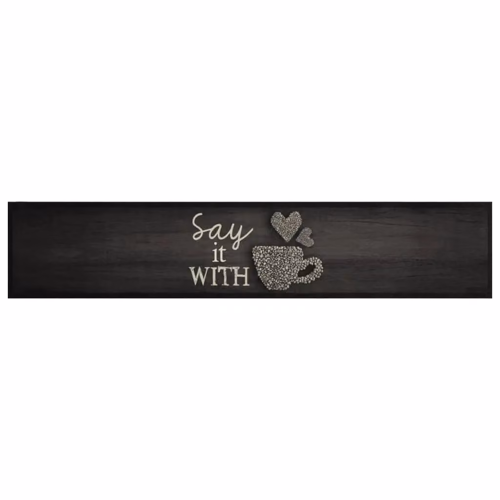 Berkfield Home Washable Non-Slip Kitchen Rug, Black, W: 60 cm, L: 300 cm – 2