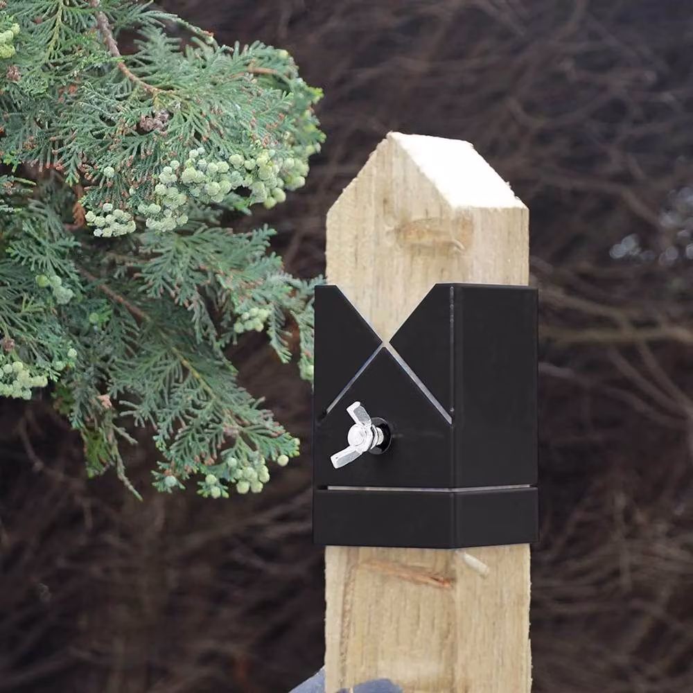 BARGAINS-GALORE Wooden Fence Post Top Shaper Gauge and Landscape Gravel Board, Black, 110mm – 3