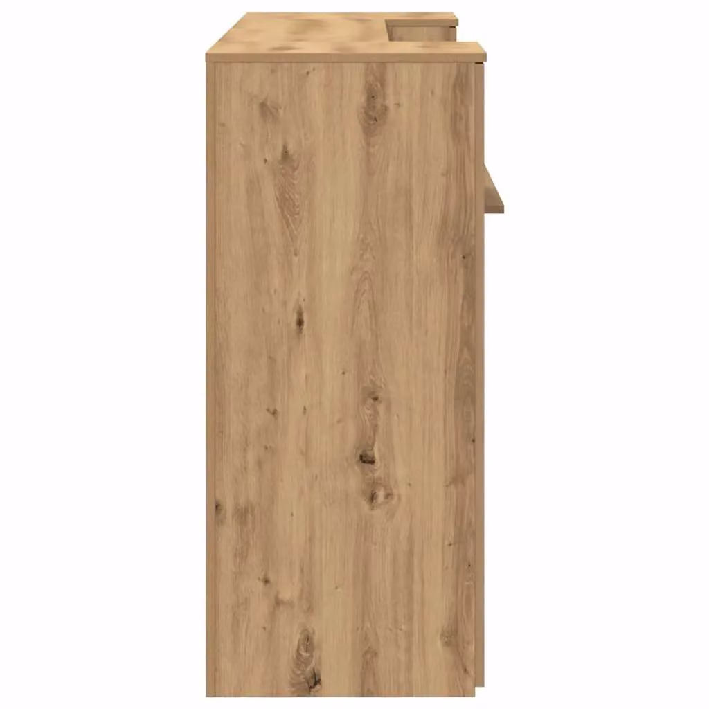 Berkfield Home Artisan Oak Reception Desk in Brown, W/D/H: 180 x 50 x 103.5 cm – 5