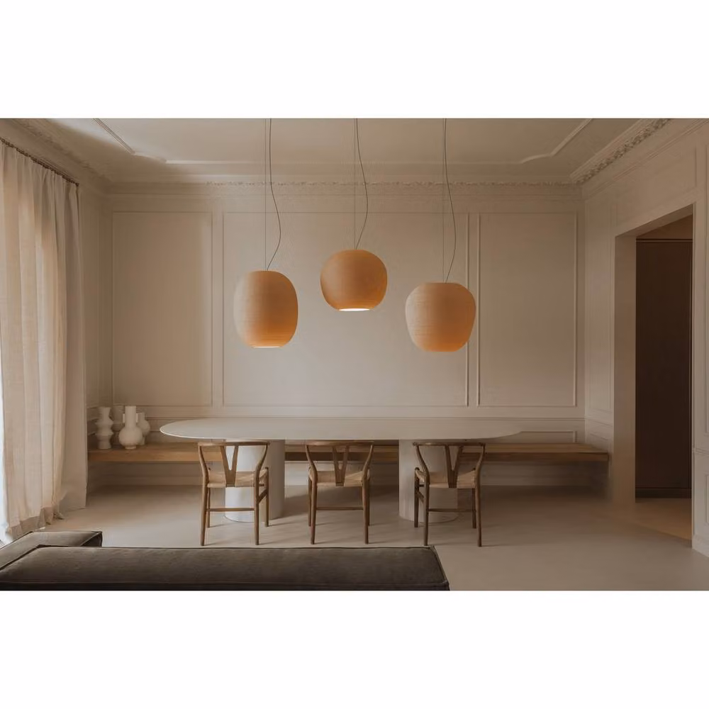 Netlighting Tierra Dome Pendant Ceiling Light in Brown and Beige, Diameter: 52 cm – 3