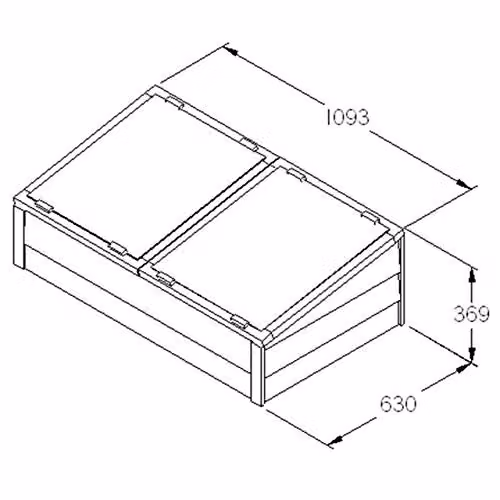 Forest Garden Brown Timber Overlap Cold Frame – 2