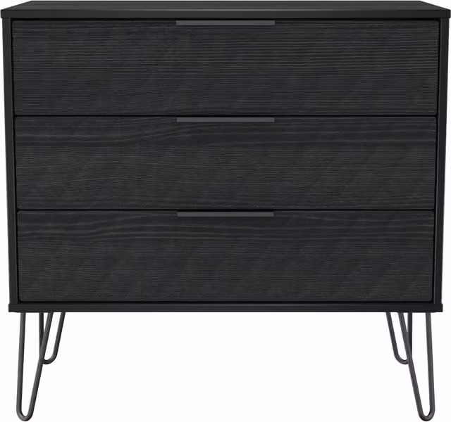2 U Islay 3 Drawer Chest in Black