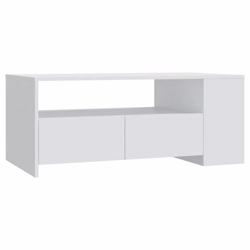 Berkfield Home Decorative White Coffee Table, W/D/H: 102 x 55 x 42 cm – 1