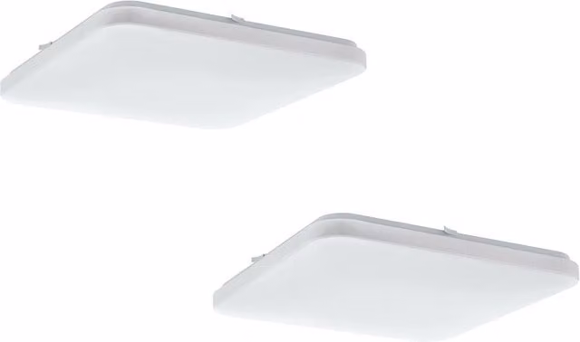 Loops 2 Pack Modern White LED Ceiling and Wall Light with Plastic Shade, 33.5W