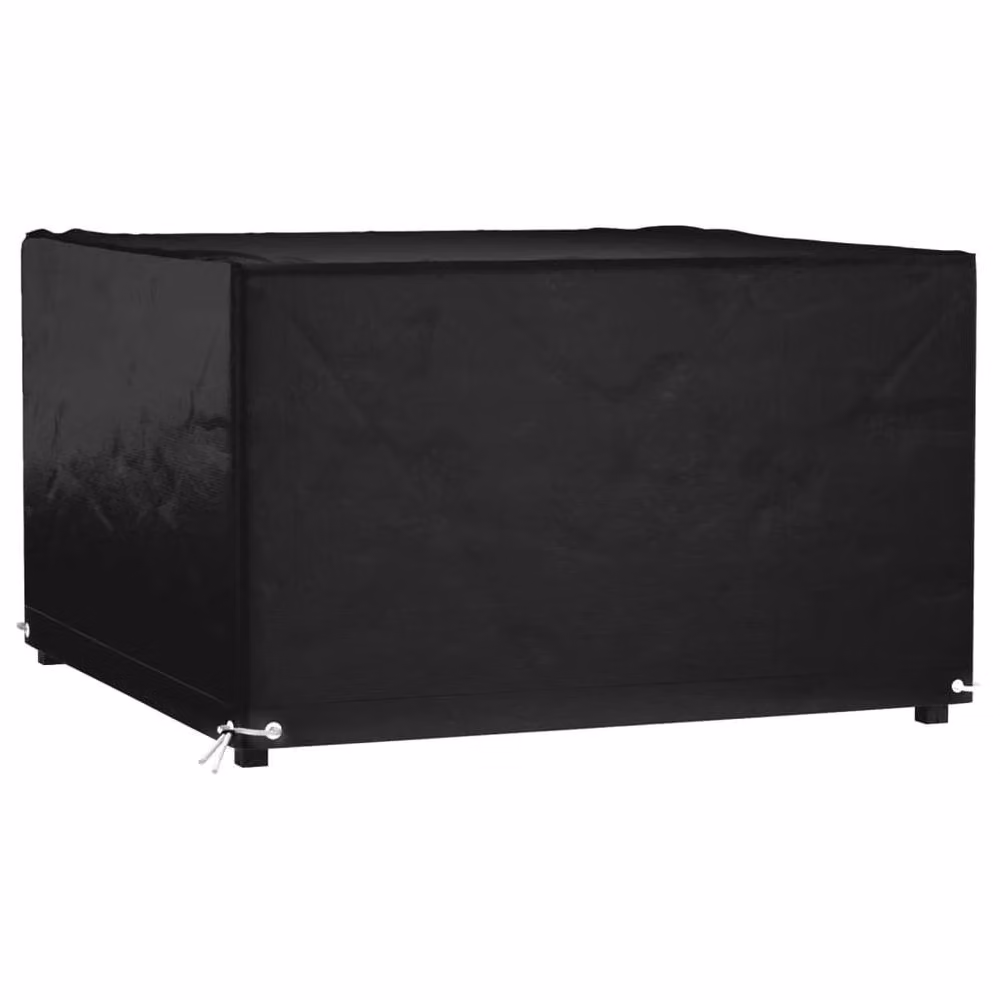 Berkfield Home Durable Water Repellent Square Garden Furniture Cover with 8 Eyelets, Black, W/D/H: 125 x 125 x 75 cm – 2