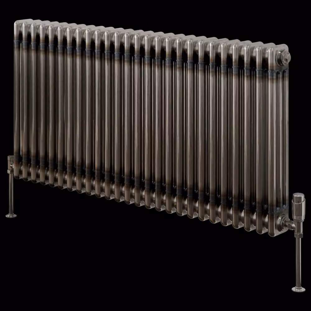 Bathroom Kingdom Colona Raw Steel Double Column Horizontal Radiator, Grey/Silver, W: 60 cm, H: 119 cm – 2