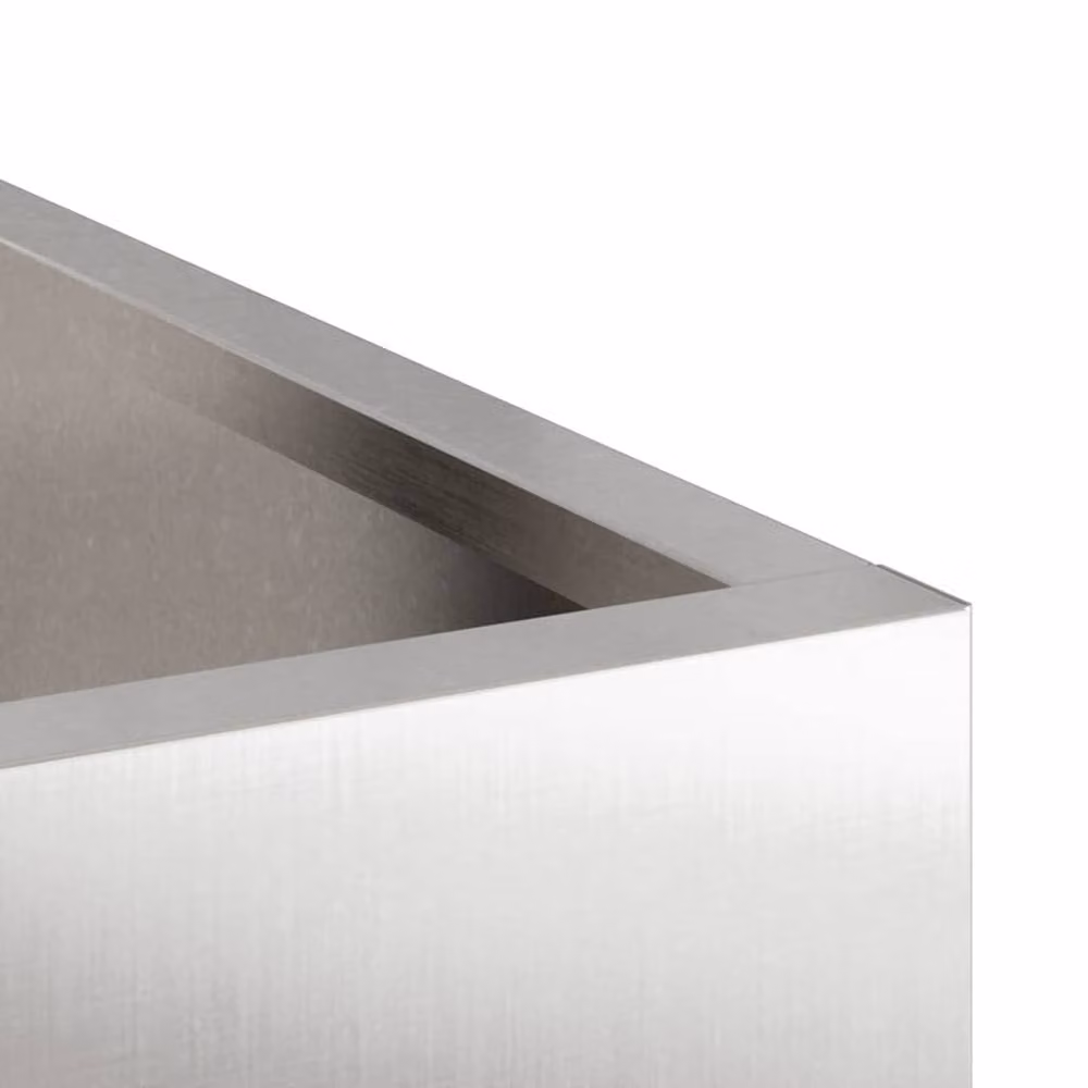 Berkfield Home Silver Stainless Steel Garden Planter Tub – 4