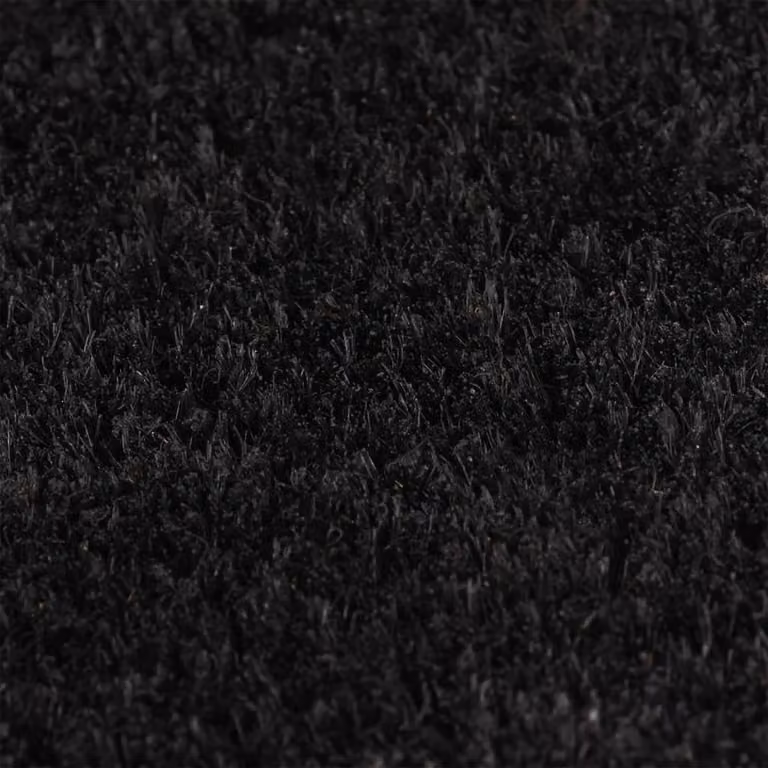 Berkfield Home Black and Brown Tufted Coir Door Mat, W: 40 cm, D: 60 cm