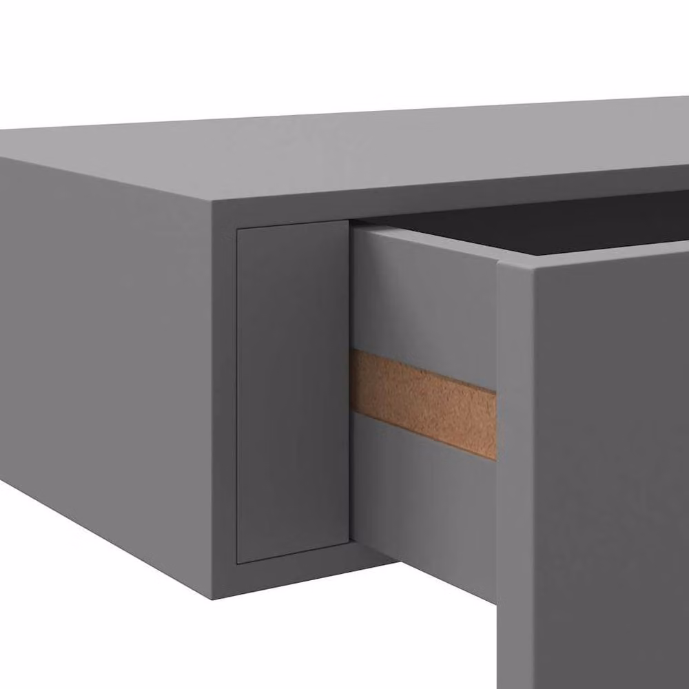 Berkfield Home Elegant Wall-mounted Drawer Shelves, 2 Piece, Grey, W/D/H: 60 x 23.5 x 10 cm – 5