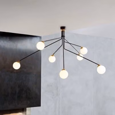 CTO Lighting Array Large Adjustable Pendant Ceiling Light in Brass, Bronze, Black or White
