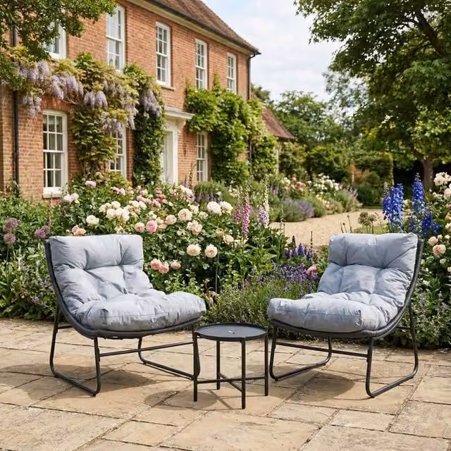 Rosewood & Stone Home Polesden 3 Piece Grey Patio Set