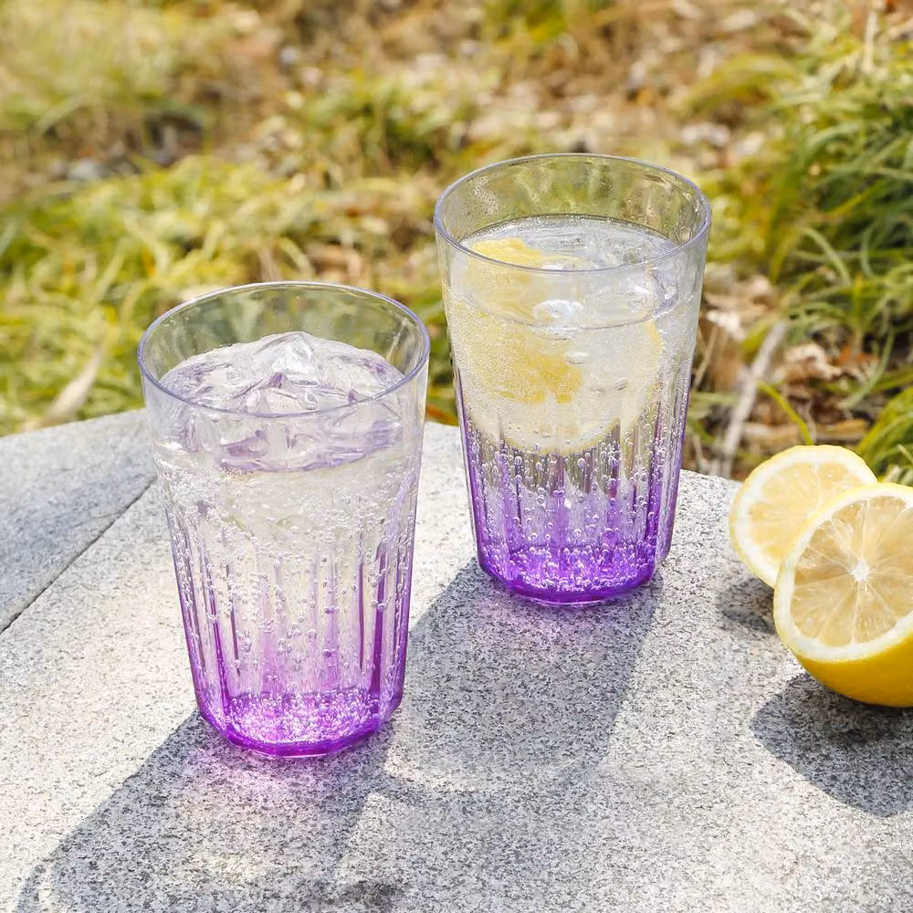 Greentainer Stackable Plastic Tumblers, 350ml, 12-Piece Set, Purple – 2