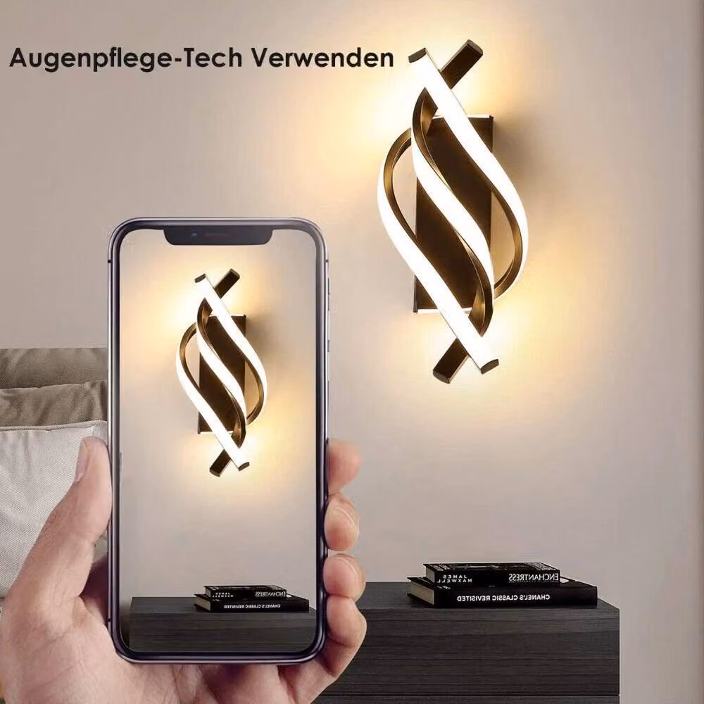 EONLION Modern LED Up and Down Wall Light in Black – 3