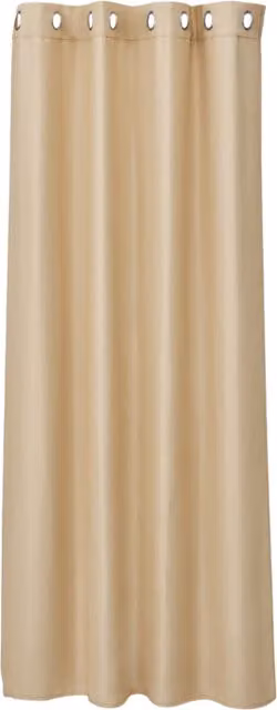Livingandhome Waterproof Blackout Patio Curtain in White and Beige, Height: 274 cm