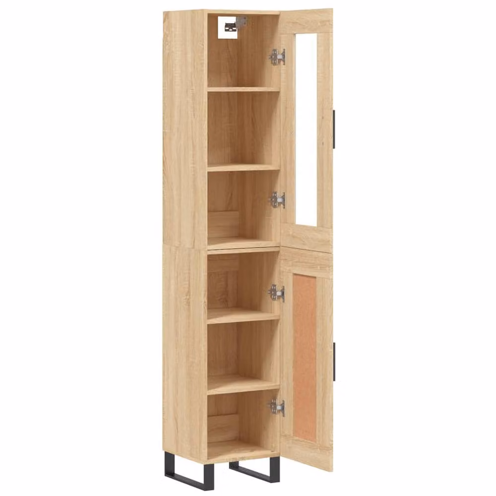 Berkfield Home Sonoma Oak Highboard in Brown, W/D/H: 34.5 x 34 x 180 cm – 3