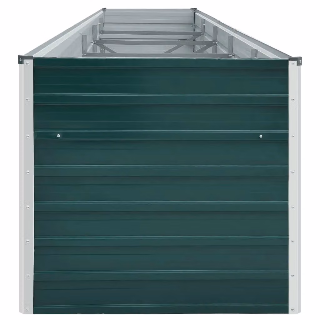 Berkfield Home Garden Galvanised Steel Raised Bed in Green, W: 400 cm, D: 80 cm, H: 45 cm – 3