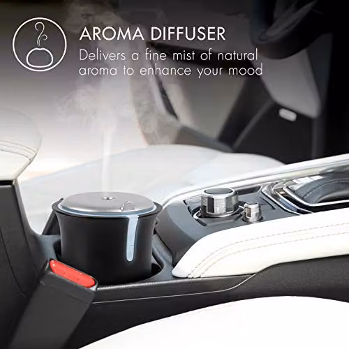HoMedics Ellia Roam Car Aroma Portable Ultrasonic USB Aromatherapy Diffuser, Black – 2