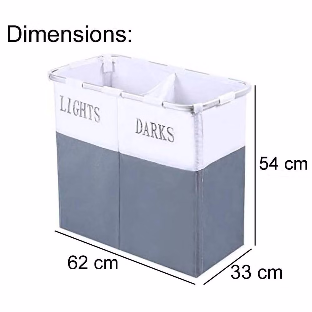 Kelvenix Fabric Laundry Basket Hamper in Grey – 2