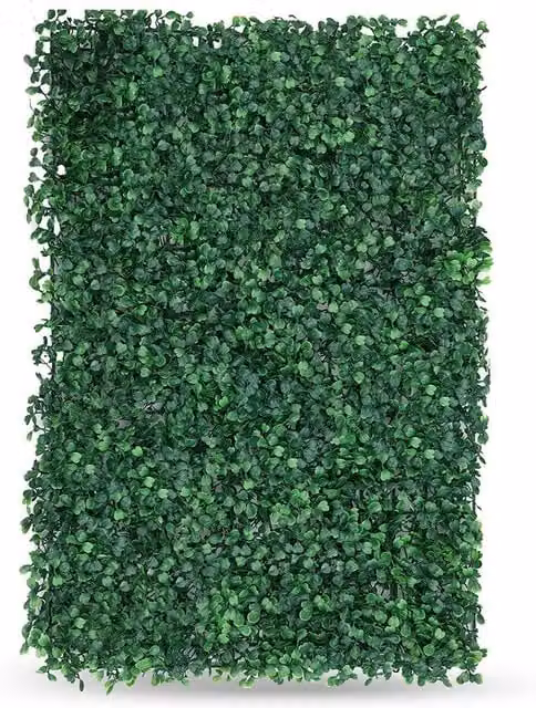 Neel Blue Green Artificial Grass Hedge Panels for Wall Backdrop