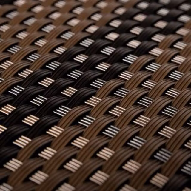 RattanArt Brown Artificial Poly Rattan Weave Privacy Screen Artificial Hedge