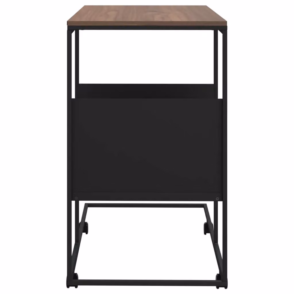 Berkfield Home Black Side Table with Castors, W/D/H: 55 x 36 x 63.5 cm – 3