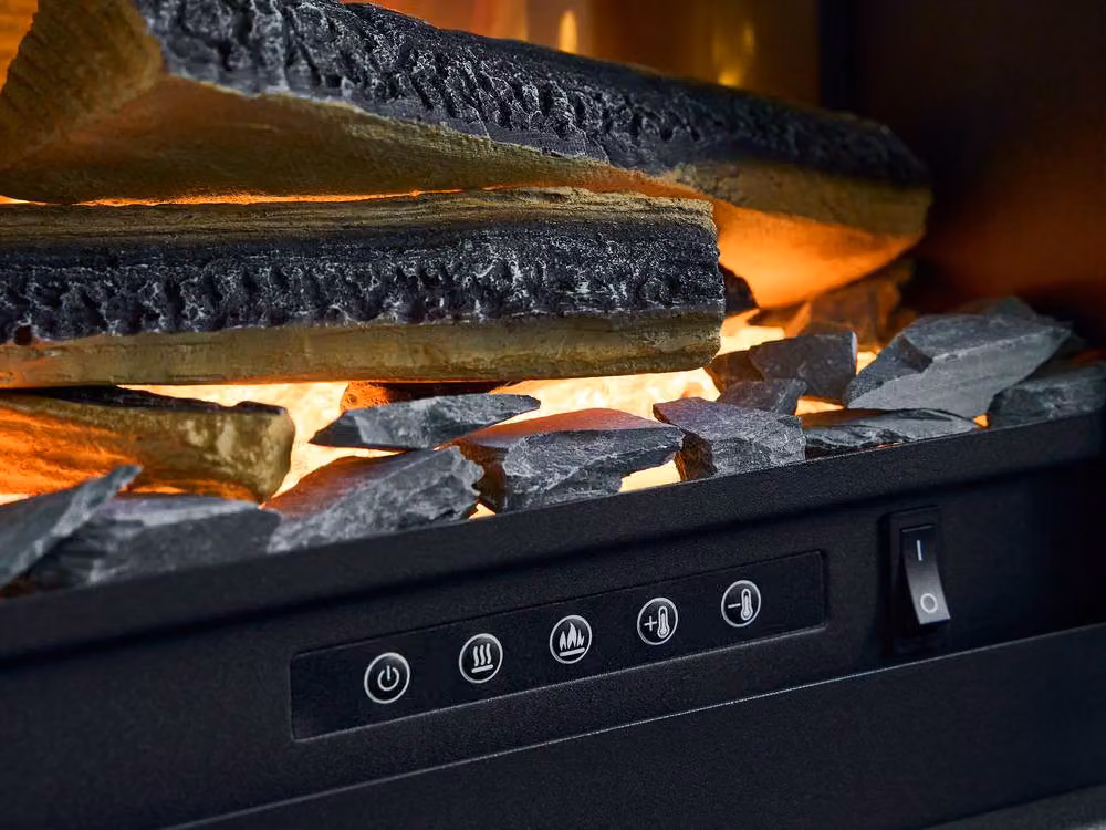 Acantha Fires & Fireplaces Halo Electric Stove in Black – 4
