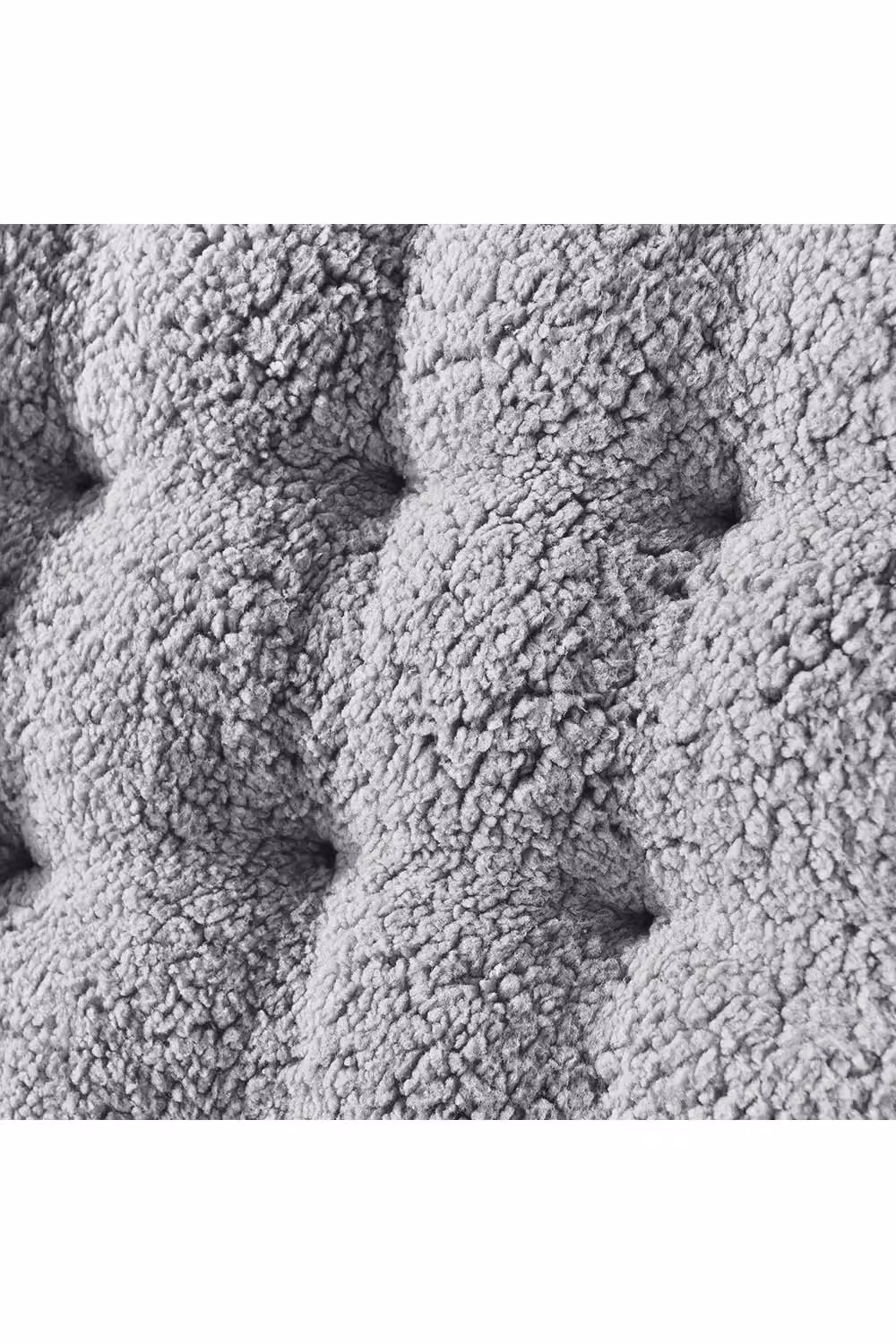Living and Home Grey Sherpa Fleece Chair Pad with Non-Slip Backing, W: 125 cm, D: 48 cm – 3