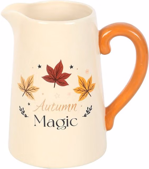 Kingsbury Gifts Autumn Magic Ceramic Floral Flower Jug in White