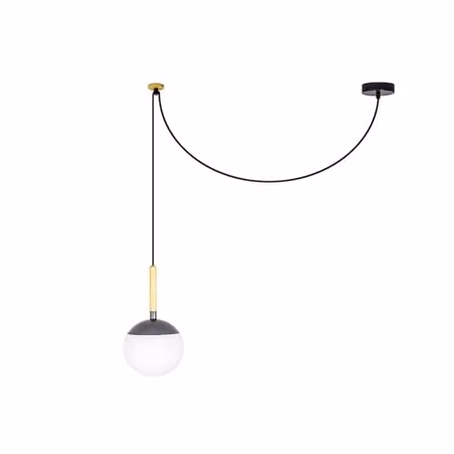 Netlighting Mine Grey Glass Sphere Pendant Lamp E27