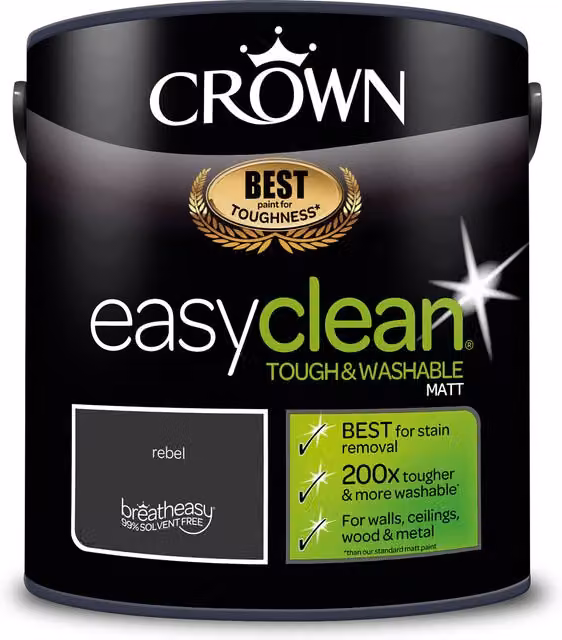 Crown Easyclean Rebel Matt Wood Effect in Black and Grey