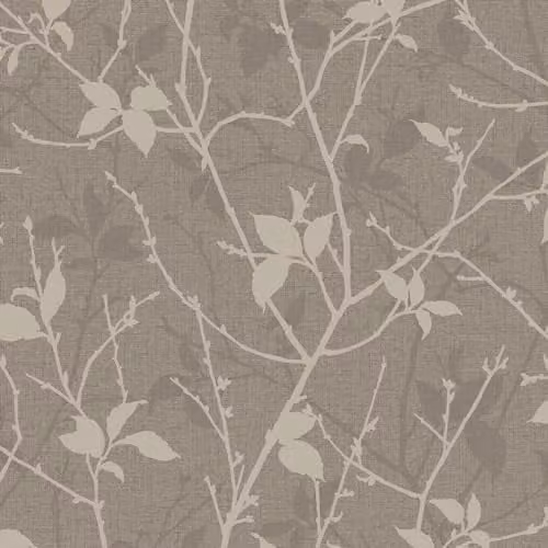 Graham & Brown Boutique Belle Floral Wallpaper in Taupe, Gold and Beige