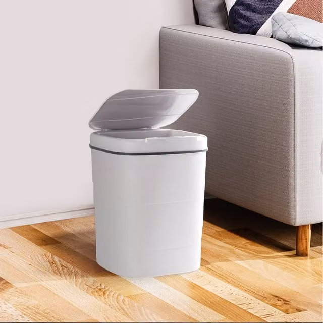 Lifeideas Smart Sensor Flip Top Bin in White and Blue