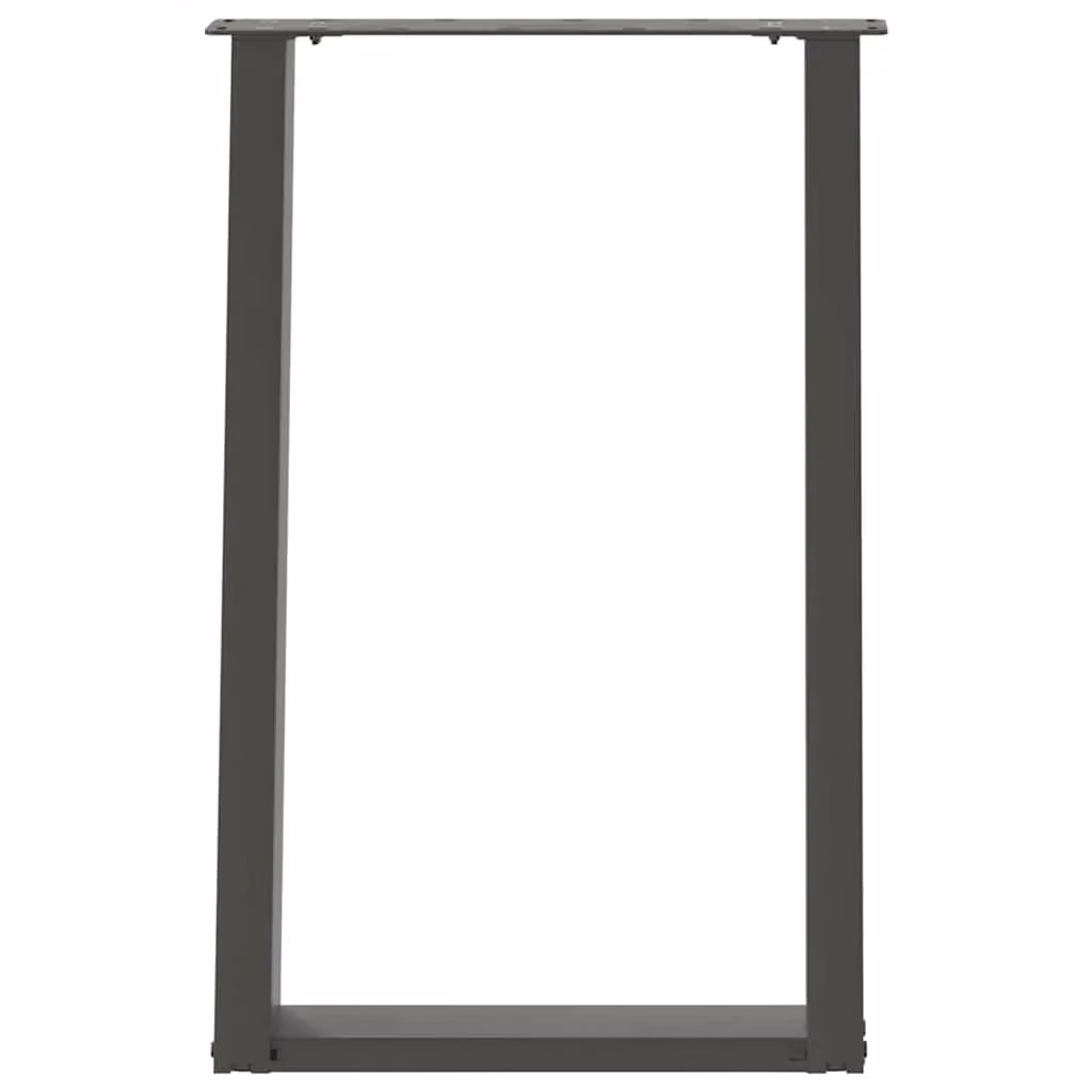Berkfield Home vidXL U-Shaped Dining Table Legs, 2 Pieces, Anthracite and Black Steel, H: 60-73 cm x W: 60 cm – 3