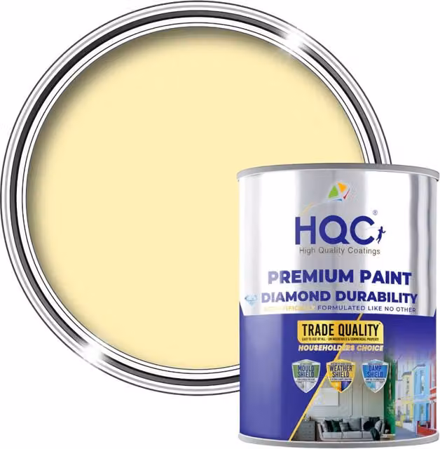 HQC Water Based Wood Paint in Yellow, 1L