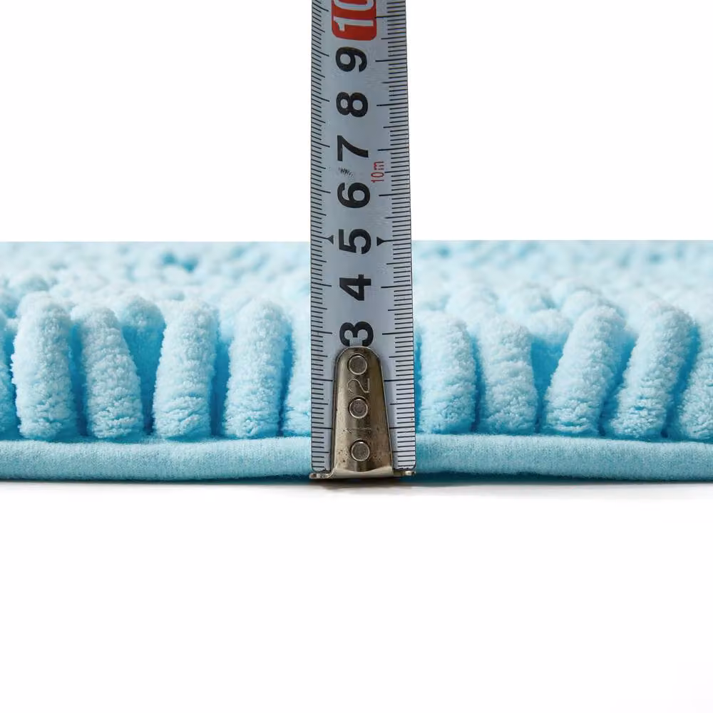 GAVENO CAVAILIA Turquoise Chenille Microfibre Non-Slip Bath Mat, W/D: 50 x 80 cm – 2