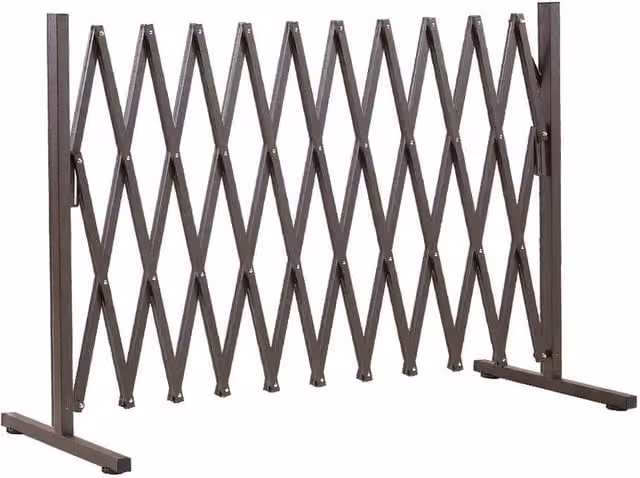 VOGREX Expandable Metal Pet and Baby Gate, Brown, 3.3 m – 1