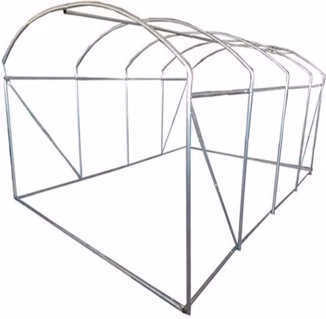 Crocodile Trading Ltd Extreme Poly Tunnel Green House Frame Only, Silver, W: 4 m, D: 3 m
