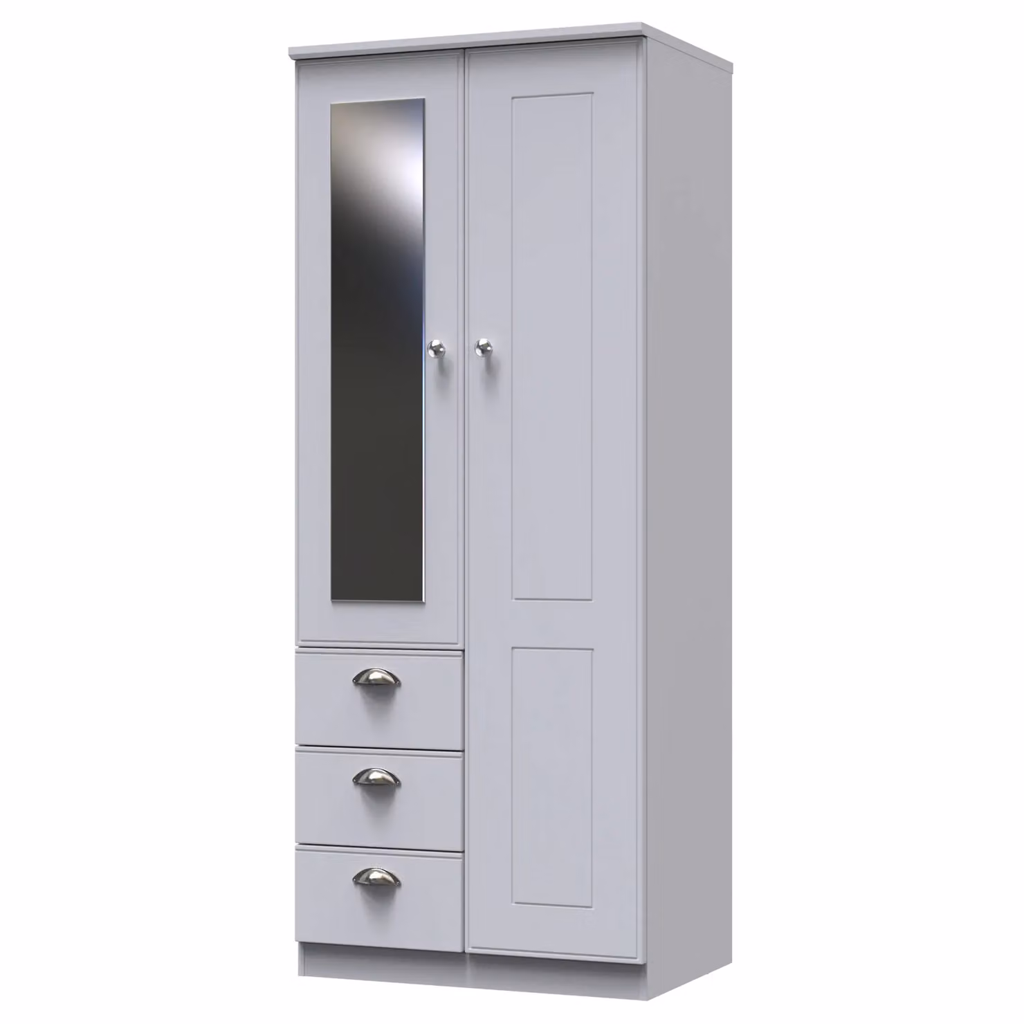 Ready Assembled 2 U Albert Double Combi Wardrobe in Grey – 2
