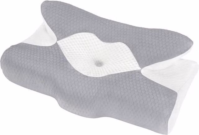 Nordara Orthopaedic Memory Foam Neck Pillow in Grey with Firm Cervical Support