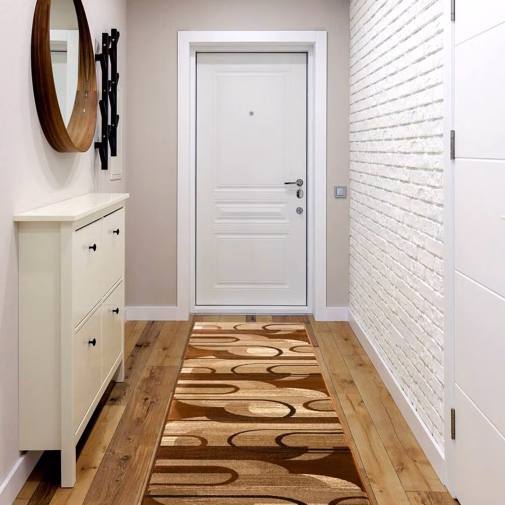 RugsX Royal He405 Abstract Modern Runner in Brown, W/D/H: 70 x 400 cm – 3