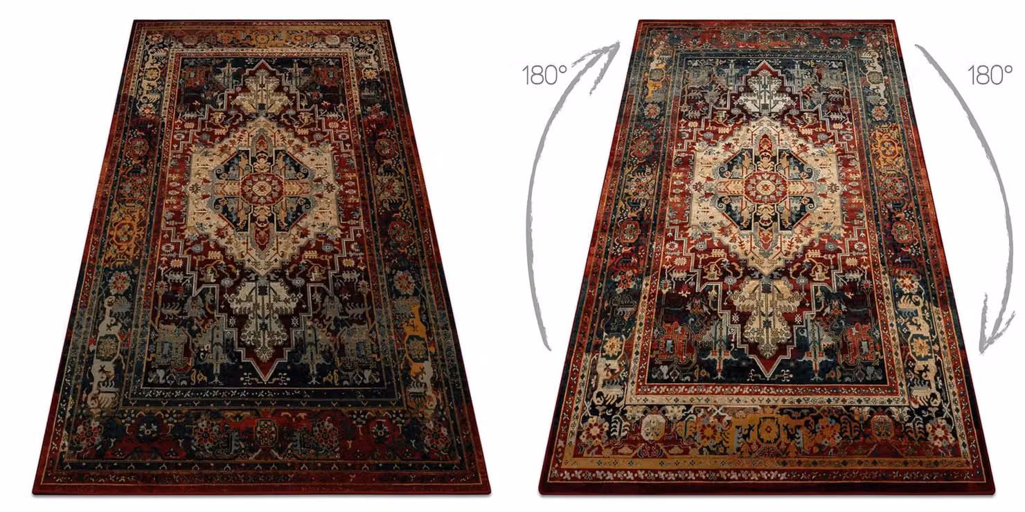 RugsX Polonia Vintage Wool Rug in Red, W: 200 cm, L: 300 cm – 3