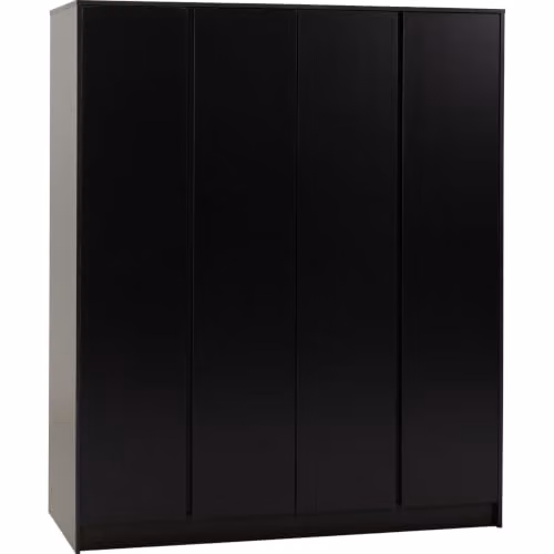 Seconique Malvern 4 Door Wardrobe in Matt Black – 3