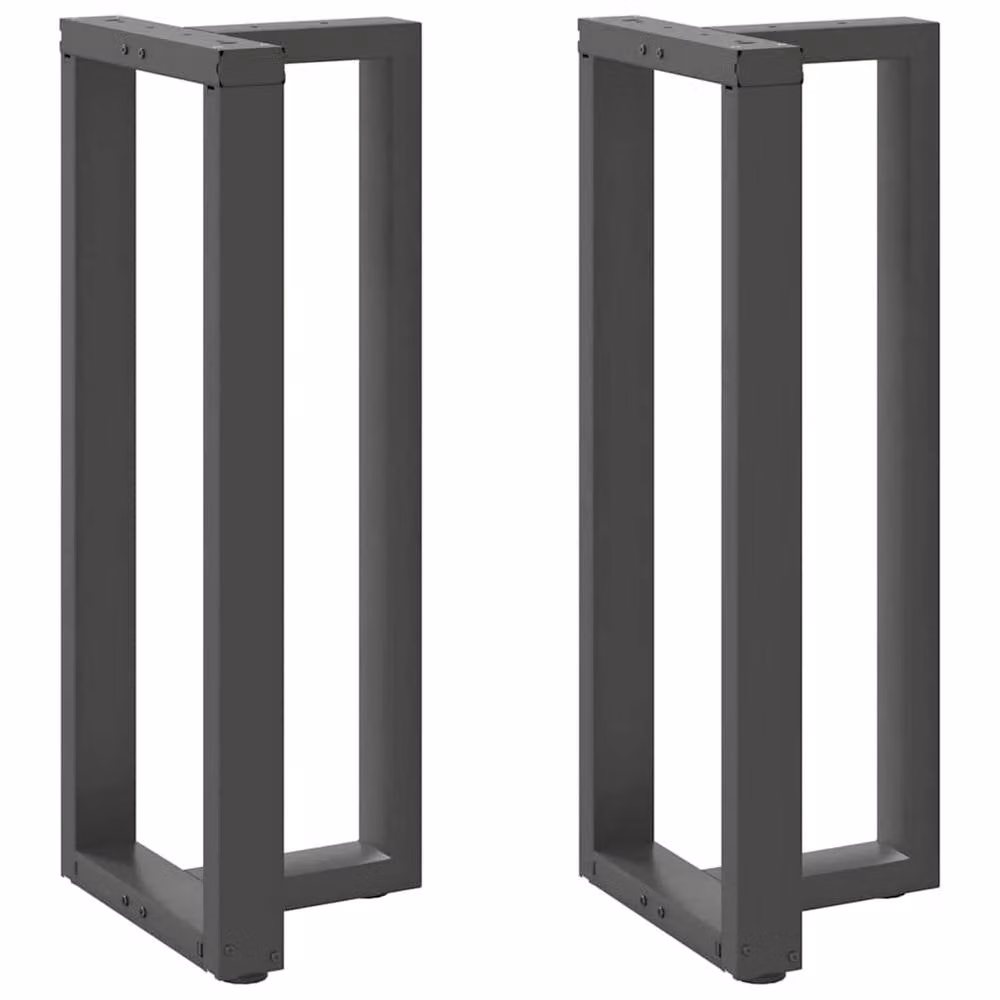 Berkfield T-Shaped Home Bar Table Legs, 2 Piece Set, Anthracite Grey Steel, W: 50 cm, D: 35 cm, H: 100.5 cm – 1