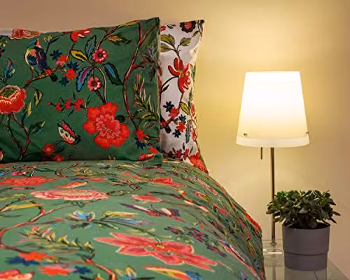 Riva Home Reversible Floral and Animal Print Duvet Cover and Pillowcase Set, Multicolour, W: 140 cm, H: 200 cm – 2