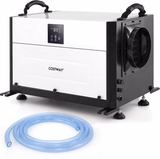 Costway Commercial Crawl Space Dehumidifier with 3 Modes, Black – 1