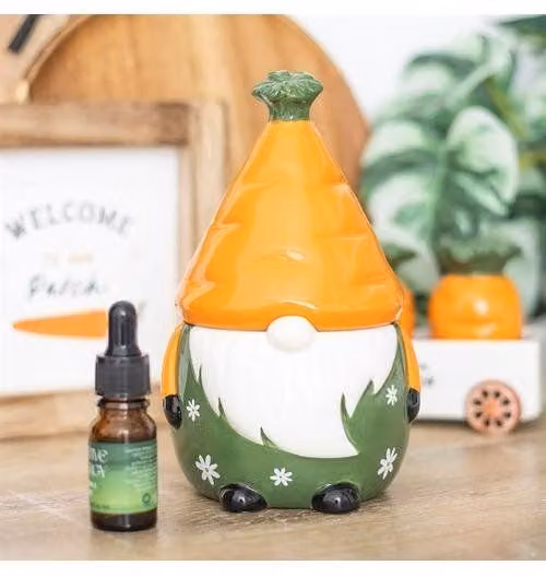 KDMD Carrot Patch Gonk Ceramic Tealight Oil Burner in Multicolour