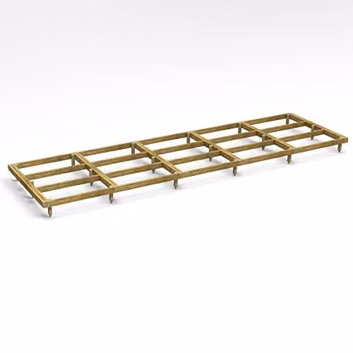 Powersheds Premium Wooden Shed Base with Pressure Treated Tanalised Timber Bearers, Brown