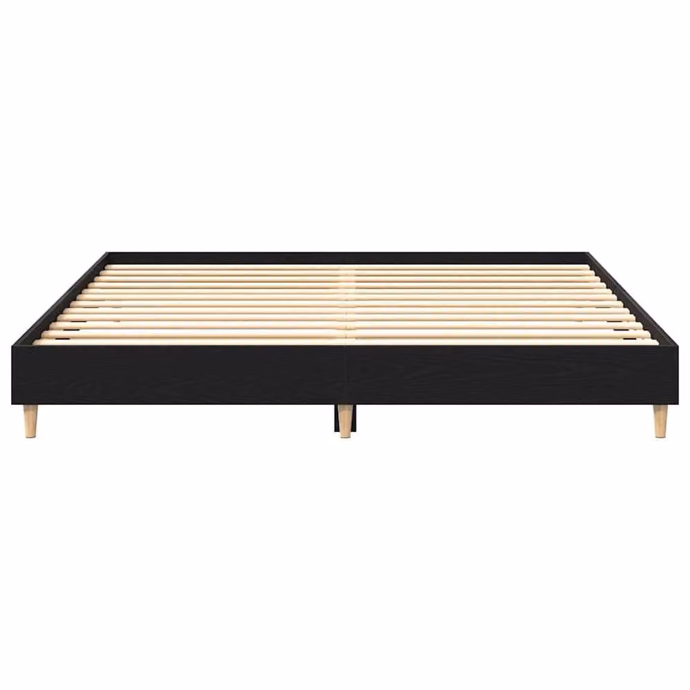 Berkfield Home Modern Bed Frame in Black Oak, W: 160 cm x D: 200 cm – 3